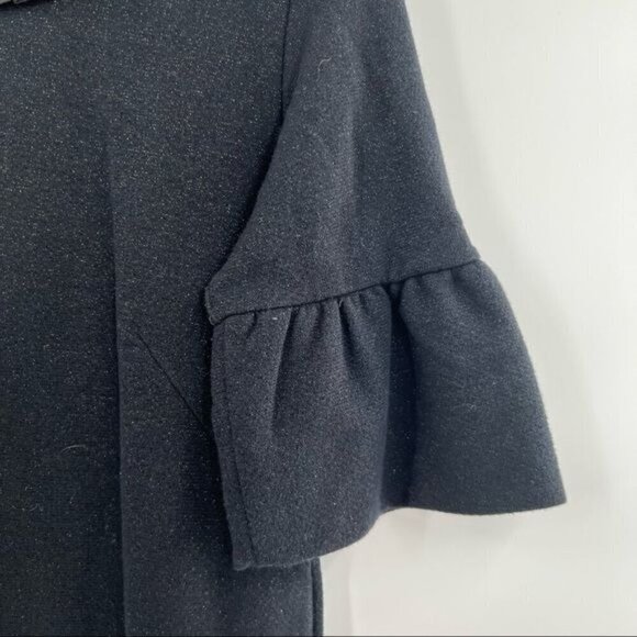 French Connection Bell sleeve shift dress black size 4 RN 53372 - Picture 3 of 9